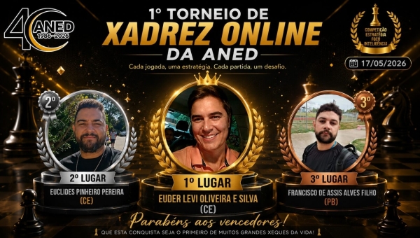 ANED realiza primeiro torneio de xadrez on-line